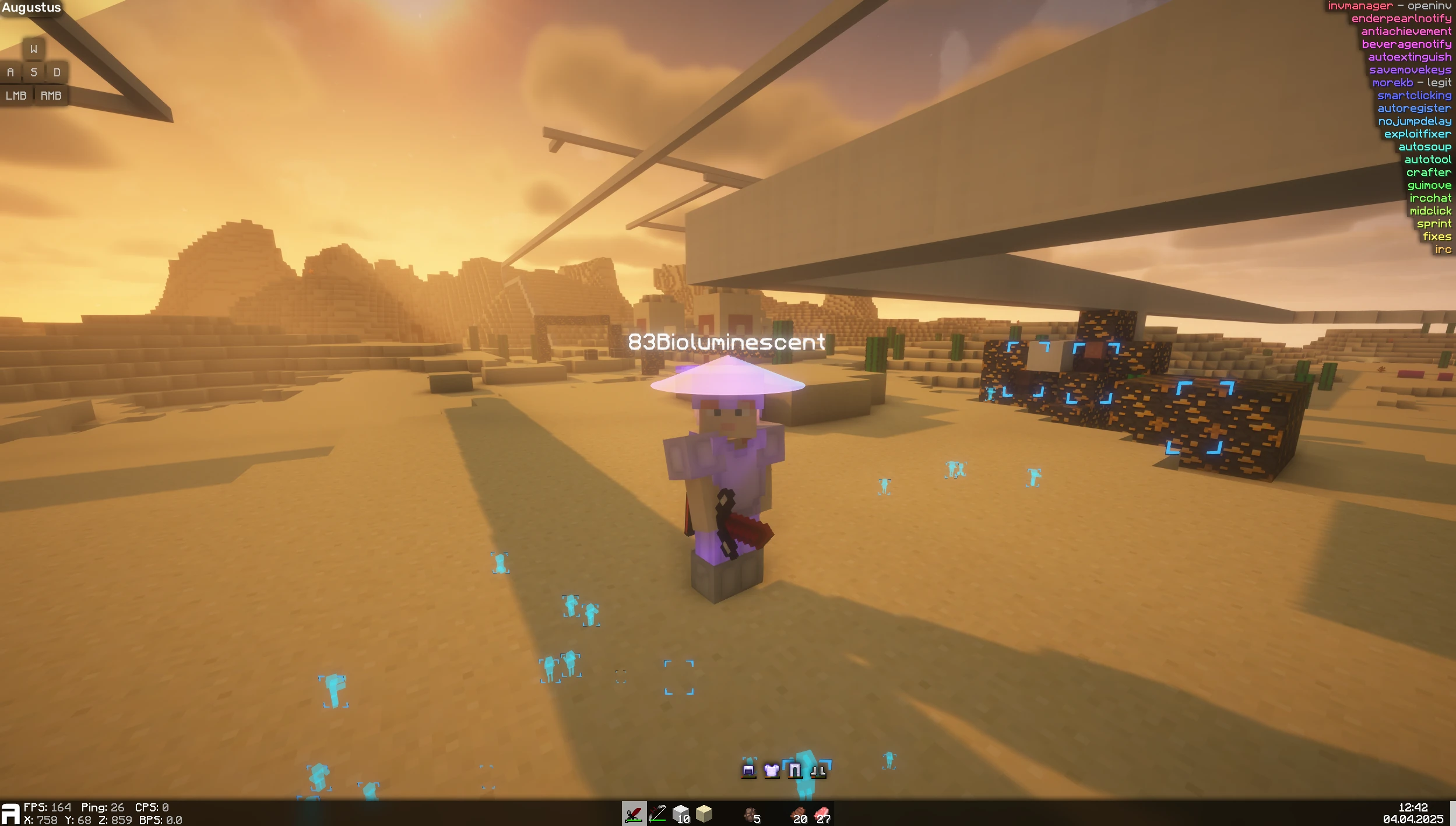 Shader showcase in the Augustus Client